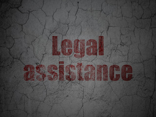 Law concept: Legal Assistance on grunge wall background