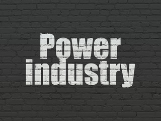 Industry concept: Power Industry on wall background