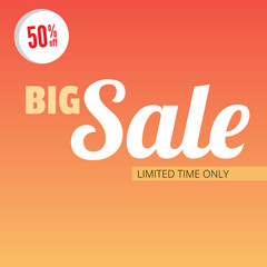 Big sale bright banner.