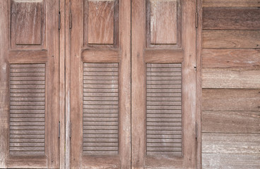 Windows made of old wood
