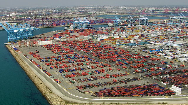 Port of Long Beach, aerial view