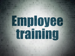 Education concept: Employee Training on Digital Paper background