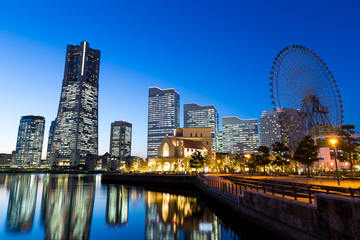 Yokohama city at night
