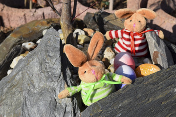 Easter eggs in the garden - happy Eastern!