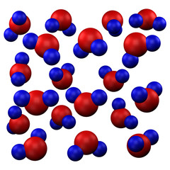 Molecule, isolated on white background.