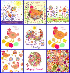 Easter wallpaper and greeting cards