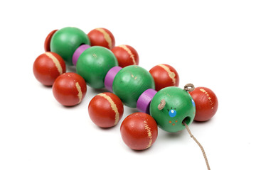 caterpillar on the white background