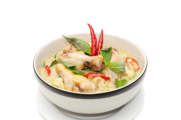 Thai tradition food chicken green curry