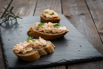 Bruschetta with Smoked Salmon Pate