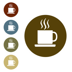 Coffee cup. Hot cup of coffe or tea. Vector illustration.