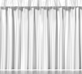Obraz premium white clean curtain background.