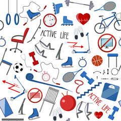 sport and healthy equipment set
