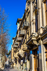 Buildings on Rustaveli avenue of Tbilisi