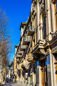 Buildings on Rustaveli avenue of Tbilisi
