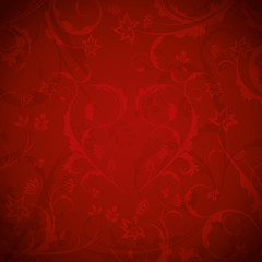 Red Floral Background