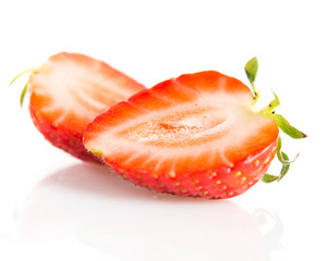 Ripe red strawberries