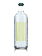 Mock-up Glass Bottle Change Color liquid, Bottle, Cap 