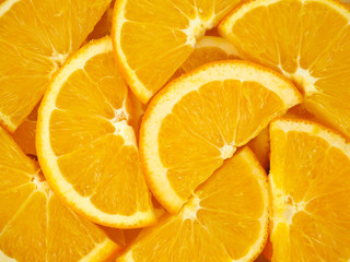 Orange slices as background texture