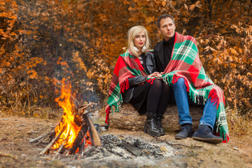 Couple with plaid