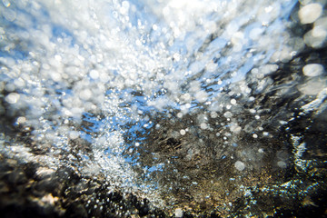 abstract underwater bubbles with bokeh