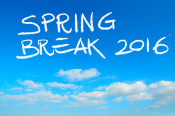 spring break 2016 written in the sky