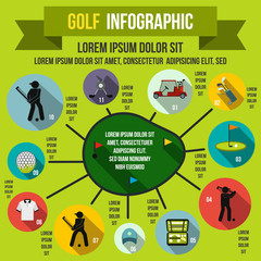 Golf infographic, flat style