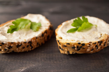 Sandwiches with creamcheese