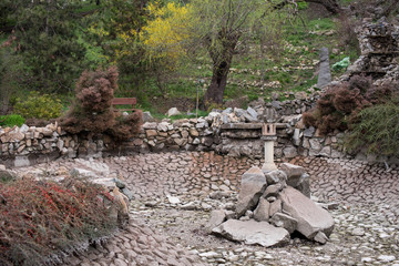 Empty lake with rocks
