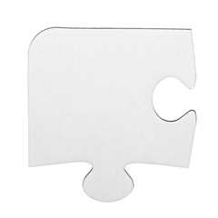 White cardboard jigsaw puzzle