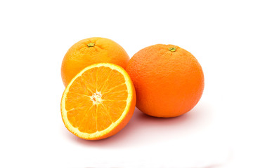 Orange fruit isolated on white background