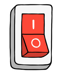 switch / cartoon vector and illustration, hand drawn style, isolated on white background.