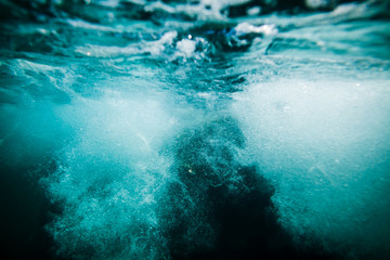 underwater sea bubbles background