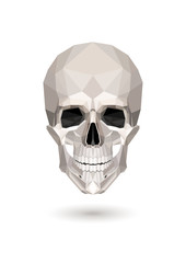 low poly skull