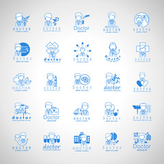 Doctor Icons Set - Vector Illustration