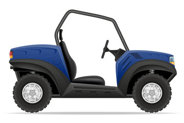 atv car buggy off roads vector illustration