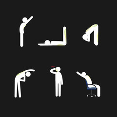 exercise stick man set