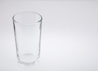Empty glass isolated on a white background