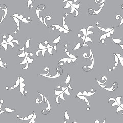 Seamless leafy pattern background.