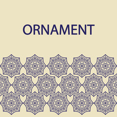 Card with the stripes of mandalas.