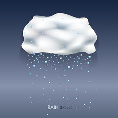 rain cloud with drops