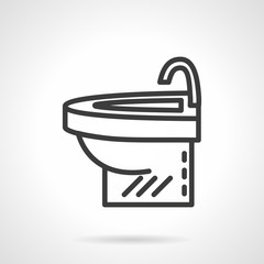 Simple washstand black line design vector icon