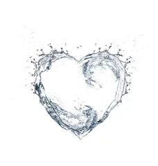 Ingelijste posters water splashing in heart form © diana1986anaid