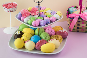 Assorted chocolate easter eggs.