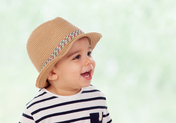 Adorable baby nine months with summer look
