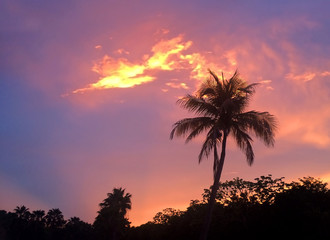 Caribbean dusk, Mexico