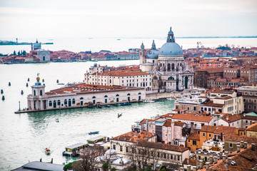 Naklejka na ściany i meble Top view of Venice view from birds eye