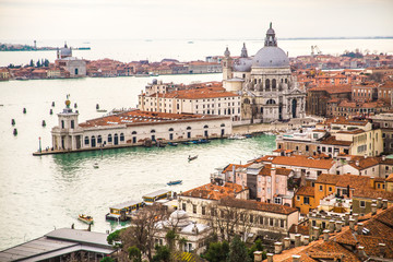 Naklejka na ściany i meble Top view of Venice view from birds eye