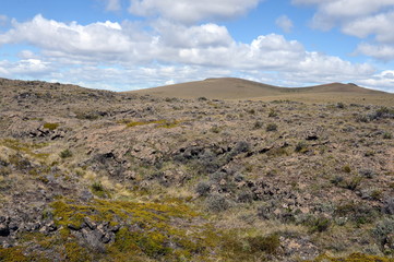 Basalt lava in the national Park Pali Aike.