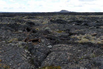 Basalt lava in the national Park Pali Aike.