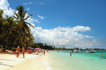 On beach of Trou aux Biches, Mauritius